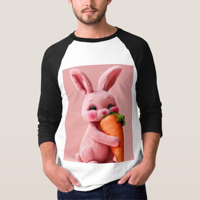 Camiseta Cut Bunny Carrot Hug (Frente)