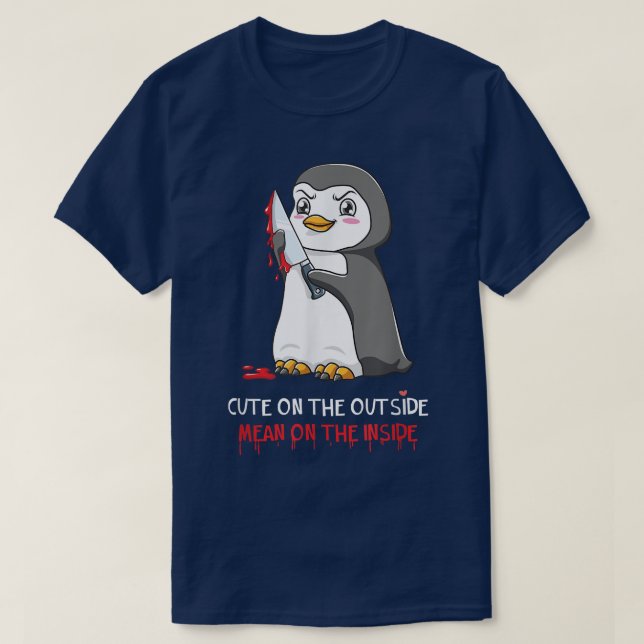 Camiseta Cuta Na Média Exterior Do Nerd Gótico Dentro (Frente do Design)
