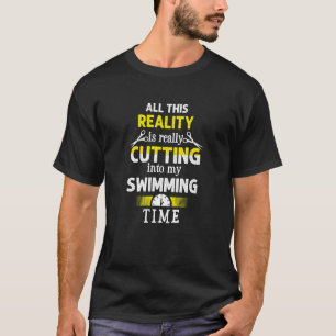 Camiseta Cutando na minha época de natação Nadando Natação