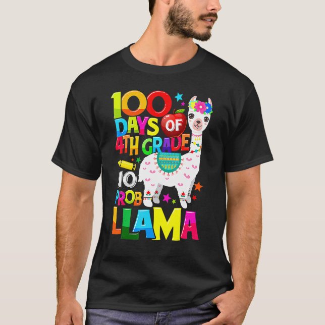 Camiseta Cute 100th Day Of School 100 Days Smarter 4th Grad (Frente)