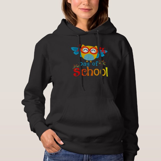 Camiseta Cute 100th Day Of School Owl Lover 100 Days Teache (Frente)