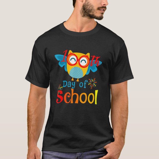 Camiseta Cute 100th Day of School Owl Lover 100 days Teache (Frente)