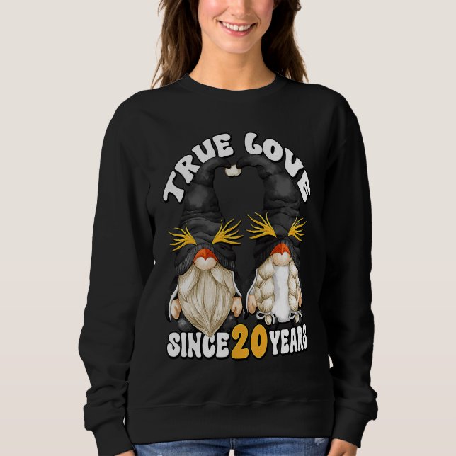 Camiseta Cute 20th Wedding Anniversary Gnomes For Penguin M (Frente)