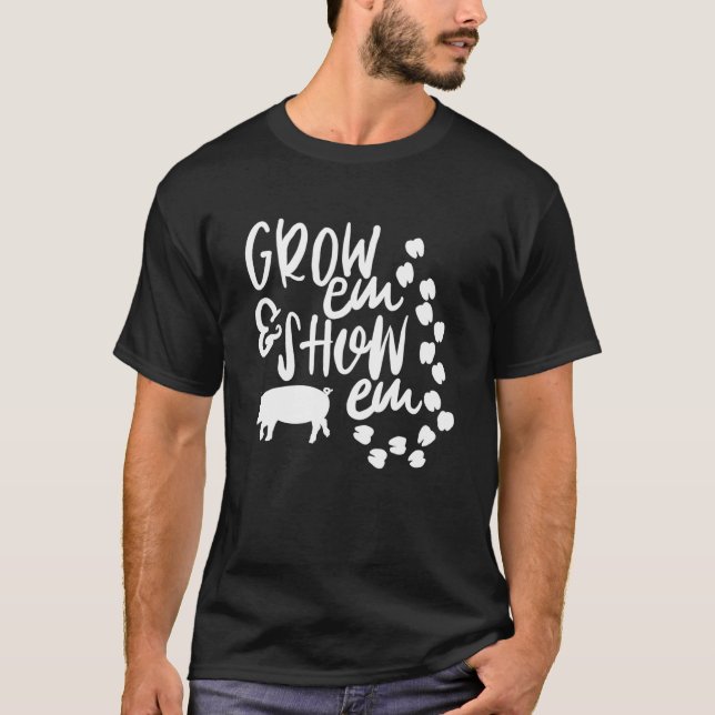 Camiseta Cute 4-H FFA Grow Em (Frente)