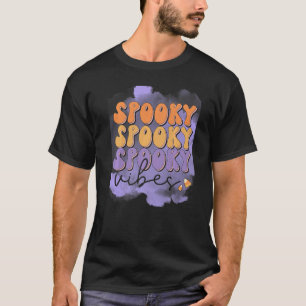 Camiseta Cute 60s 70s Tie Dye Spooky Vibes Costume Hallowee