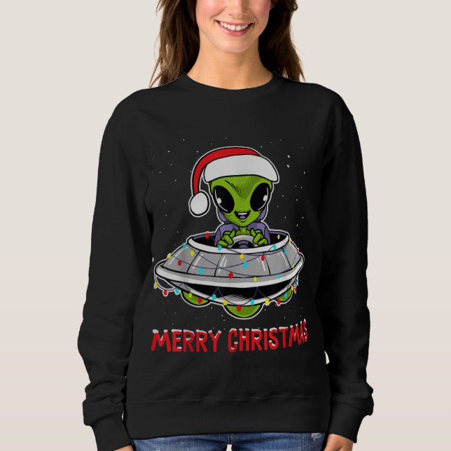 Camiseta Cute Alien Christmas Tree Lights Xmas Holidays (Frente)
