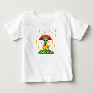 Camiseta Cute Alien With Umbrella Kawaii Space Character