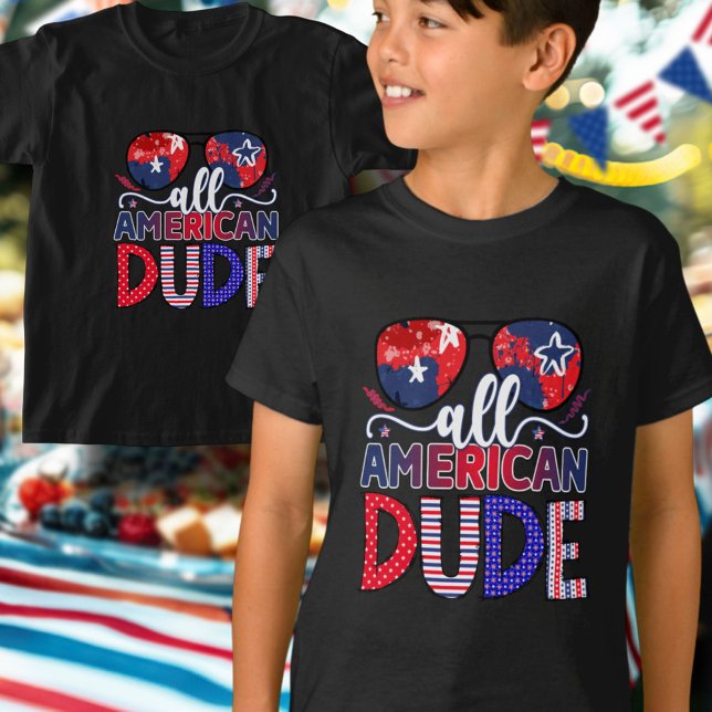 Camiseta Cute All American Dude 4th Of July Celebration (Criador carregado)