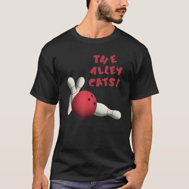 Camiseta Cute Alley Cats Bowlers Teams Tournaments (Frente)