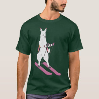 Camiseta Cute Alpaca Llama Skiing Ski Snowboard Sport Gift
