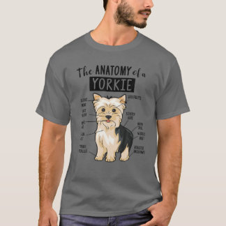 Camiseta Cute Anatomy A Yorkie Funny Yorkshire Terrier Men