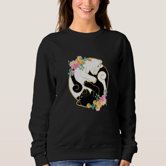 Camiseta Cute and Adorable Chinese Yin and Yang Cats Cat (Frente)