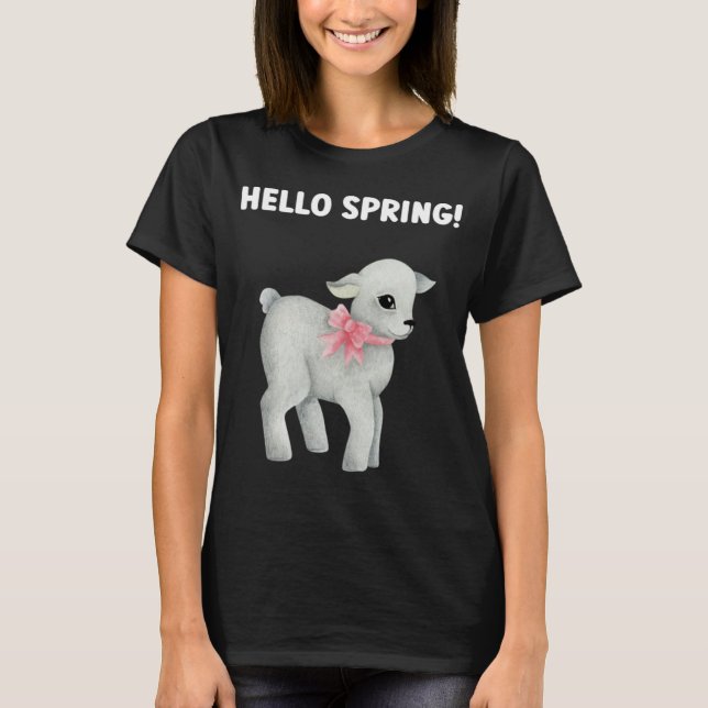 Camiseta Cute And Adorable Spring Lamb For Kids Who Love An (Frente)