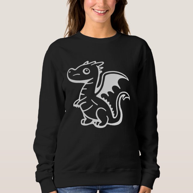 Camiseta cute and adorable winged little dragon (Frente)