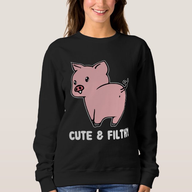 Camiseta Cute And Filthy Pig (Frente)