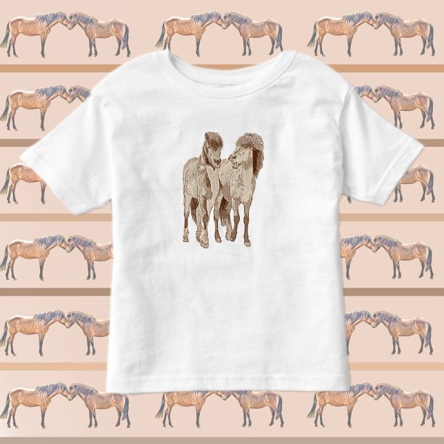 Camiseta Cute and fun Icelandic horses (Criador carregado)