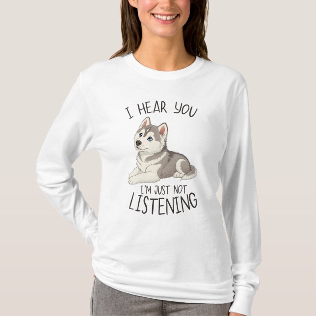 Camiseta Cute and Funny Husky (Frente)