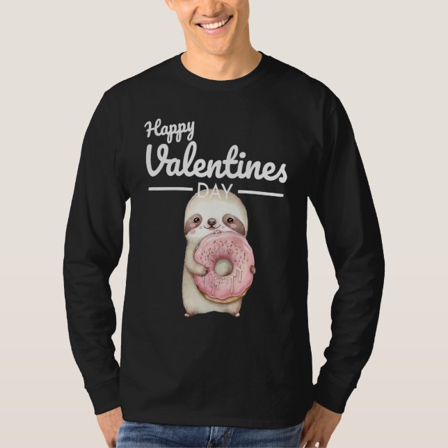 Camiseta Cute Animal Heart Panda  Happy Valentine Day  1 (Frente)