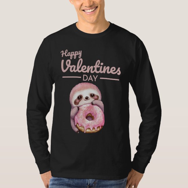 Camiseta Cute Animal Heart Panda  Happy Valentine Day  20 (Frente)
