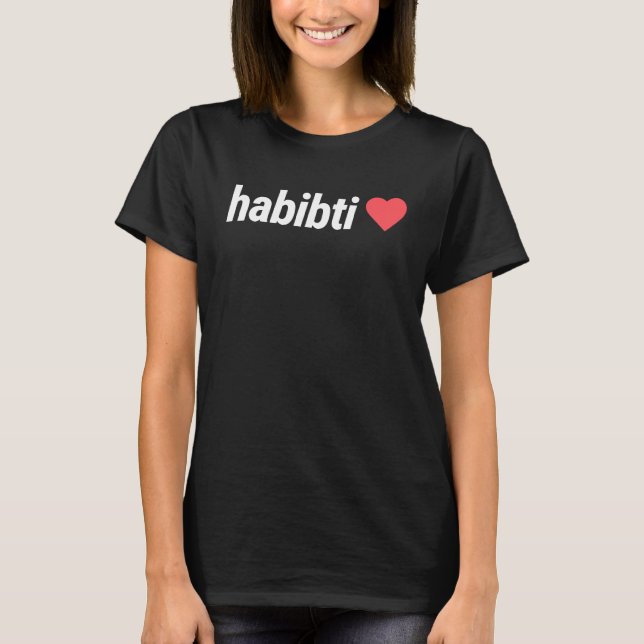 Camiseta Cute &  Arabic Habibti (Frente)