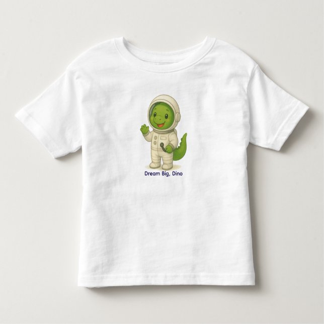 Camiseta Cute Astronaut Dinosaur – Dino Jobs (Frente)