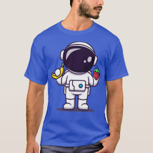 Camiseta Cute Astronaut Holding Banana And Strawberry Carto