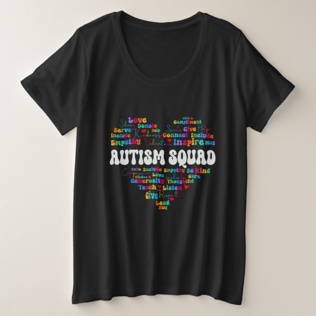 Camiseta Cute Autism Squad Appreciation Week back to school (Frente do Design)