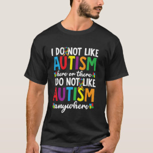 Camiseta Cute Autismo Colorido Suporte Citação Puzzle Fita
