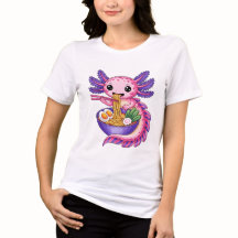 Cute Axolotl Eating Ramen Kawaii Noodle Bowl