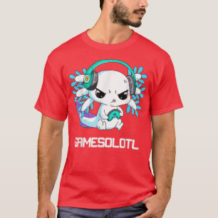 Camiseta Cute Axolotl Lover Gamesalotl Gaming Axolotl Kids