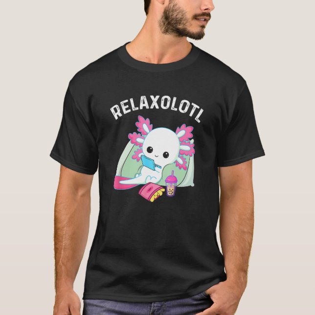 Camiseta Cute Axolotl Lover Mexican Salamander Relaxolotl_1 (Frente)