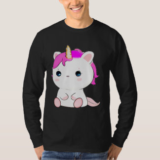 Camiseta Cute Axolotl Unicorn Cat Illustration