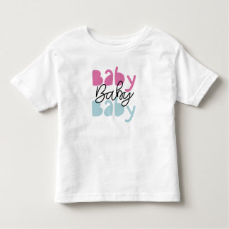 Camiseta Cute "Baby Baby Baby" Graphic Toddler Tee