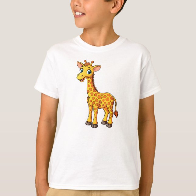 Camiseta Cute Baby Giraffe Cartoon-35281 (Frente)