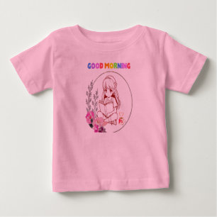 Camiseta Cute Baby Girl lendo livro