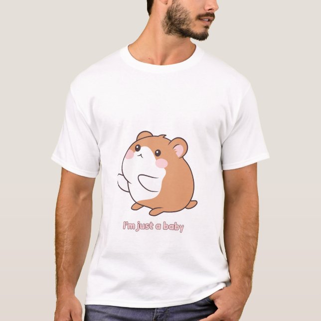 Camiseta Cute Baby Hamster – “I’m Just a Baby” Funny Kawaii (Frente)