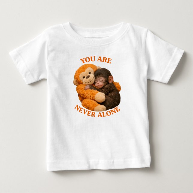 Camiseta Cute Baby Monkey Punch with plush monkey -  (Frente)