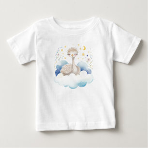 Camiseta Cute Baby Ostrich na Lua -