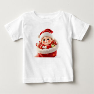 Camiseta Cute Baby Santa – Adorable Kawaii Christmas Gift