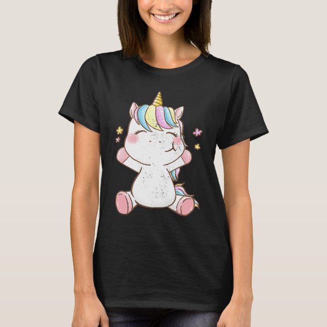 Camiseta Cute Baby Unicorn Magical Unicorns Fantasy Animal  (Frente)