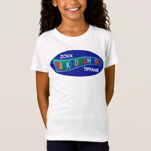 Camiseta  Cute Back to School Personalized (Frente)