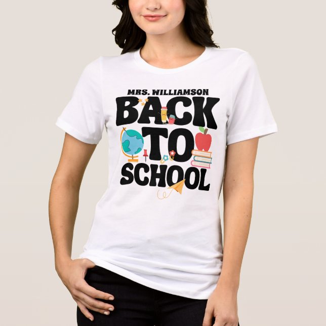 Camiseta Cute Back To School Teacher (Frente)