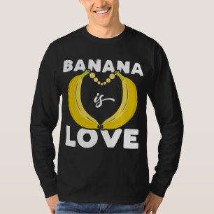 Camiseta Cute Banana é Love citação engraçada para Banana L