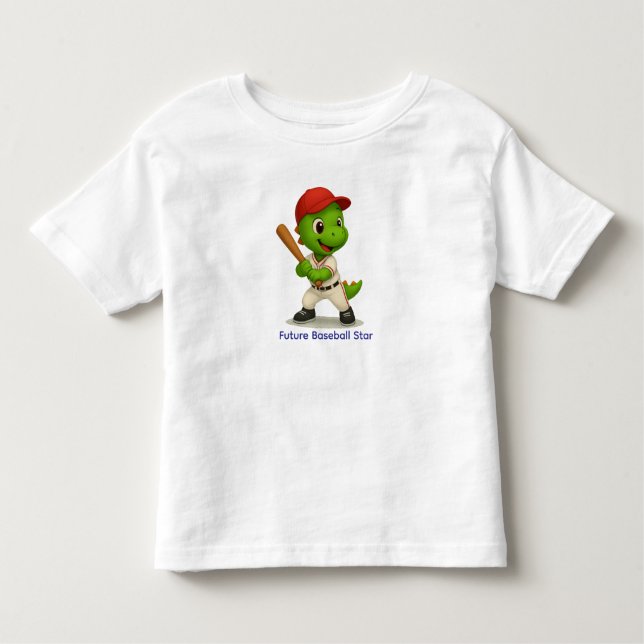 Camiseta Cute Baseball Dino Shirt  (Frente)
