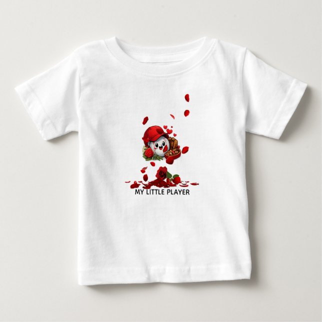 Camiseta Cute Baseball Love Design (Frente)