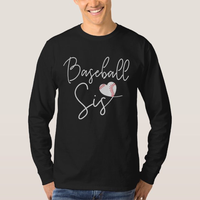 Camiseta Cute Baseball Sister (Frente)
