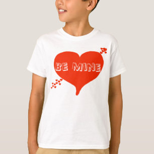 Camiseta Cute Be Mine Corações Vermelhos do Dia dos Namorad