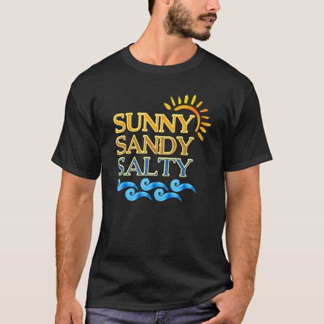 Camiseta Cute Beach Sunny Sandy Salty (Frente)