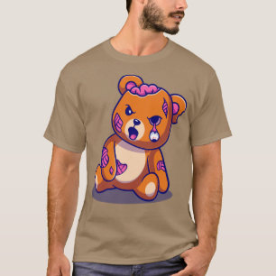 Camiseta Cute Bear Zombie Cartoon