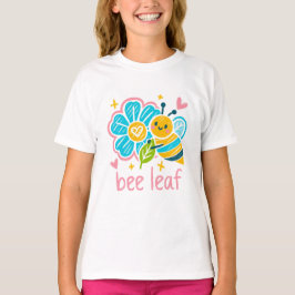 Camiseta Cute Bee Leaf l Pun Crayon little sister's gift